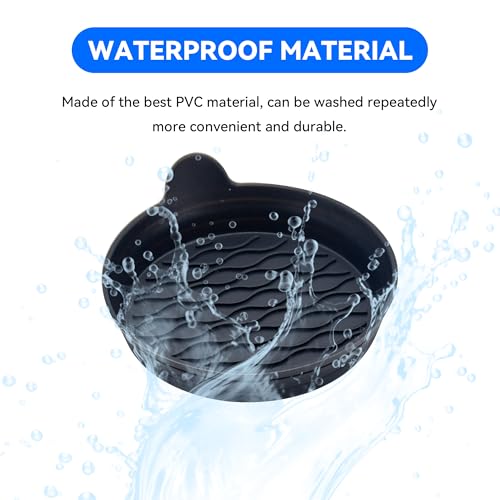 4PCS Car Cup Holder Coasters, Universal Silicone Non-Slip Insert Cup Coasters, Soft Wave Pattern Cup Holders, Car Interior Accessories for SUV, Truck, RV (Black) - color: Black