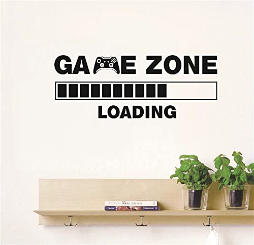 Kids Room Game Zone Loading Decor Sticker Boys Bedroom Gaming Room Wall Decal Living Wall Art Mural AFN112 (57x25cm)