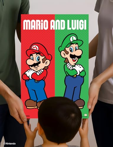 Pyramid America Super Mario Poster - Mario & Luigi Poster - 11 x 17 inch Video Game Room Decor for Boys Room Office & Gamers – Nintendo Decorations for Bedroom