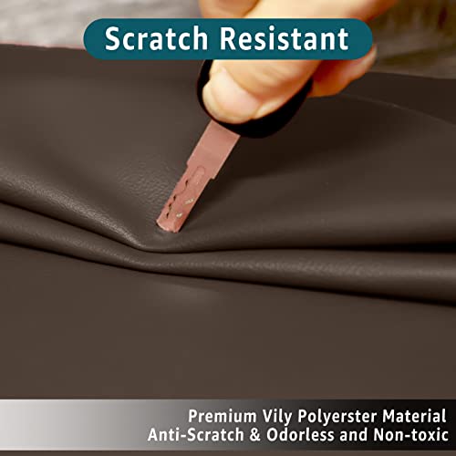 Premium Headrest Cover for Recliner Chair, Flame Retardant Faux Leather Recliner Headrest Protector, Wear Resistant Recliner Headrest Cover for Office Chair Theater Seat, 16W*27L, Chocolate - color: Chocolate