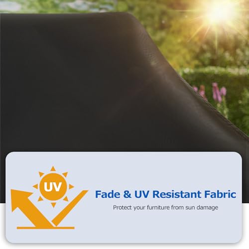 SunPatio Chaise Lounge Covers Outdoor Waterproof, 2 Pack Patio Lounge Chair Protector with Windproof Straps, Outdoor Furniture Covers All Weather Protection, 80" L x 30" W x 26" H, Black - size: 80"L x 30"W x 26"H