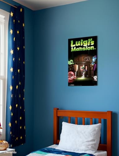 Pyramid America Mario Poster – Super Mario Bros Luigi Mansion Wall Art Gaming 11 x 17 inch – Video Game Room Decor, Room Office & Gamers – Nintendo Decorations
