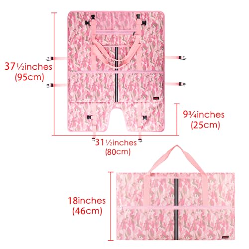 Travel Carrying Bag Compatible with 32" All-in-One Desktop Computer and 32" Monitor (Camouflage Pink) - color: Camouflage Pink