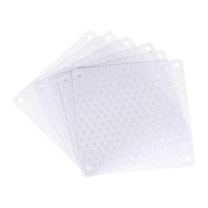 MECCANIXITY 6PCS PC Dust Filter, 120x120mm PVC Computer Case Cooler Dustproof Mesh Cover Fan Grills for Computer Chassis Speakers, White