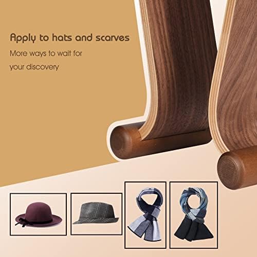 SAMDI Wood Headphone Stand, Headphone Holder Wood Headset Stand Compatible for Sony, Bose, Shure, Jabra, JBL, AKG Gaming Headphones Display et. (Walnut) - color: Walnut