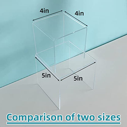 Acylic Riser Square Display Stand For Cupcakes, Arts and Crafts (Clear, 8P-5INCH) - color: Clear, size: 8P-5INCH