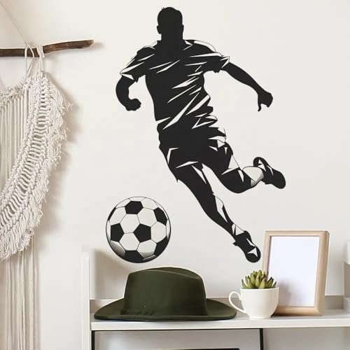 Large Soccer Wall Decal Set - 24x16 Inch Ronaldo Lover Mural for Wall, Kitchen, Nursery, Office Decor - Gift for New Year, Christmas, Birthday, Fan (Soccer Player) - color: Soccer Player