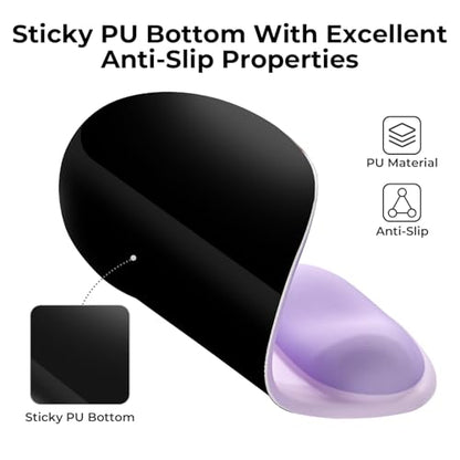 EooCoo Ergonomic Mouse Pad with Gel Wrist Rest Support Middle Concave Design, Relieve Wrist Pain Mousepad, Non-Slip Base for Laptop, Office Desk Accessories, Carpal Tunnel Syndrome - color: Purple