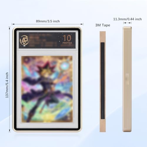 Magnetic Graded Card Case, Premium Aluminum Alloy Protector with 9-Point Lock, Personalized Slab Bumper for BGS, Drop-Tested & UV Resistant, Ideal for Display & Long-Term Storage (Gold) - color: Gold, style: BGS Card Case