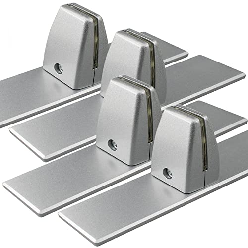Sneeze Guard Clamp Bracket 4 Pcs Shield Base for Countertops, Heavy Duty Aluminum Partition Stand for Clear Acrylic Desktop Reception - color: Table-side-4pcs