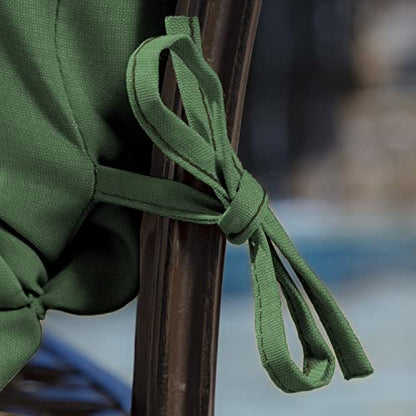 Arden Outdoor Midback Chair Cushion, 18 x 16.5, Moss Green Leala - color: Moss Green Leala