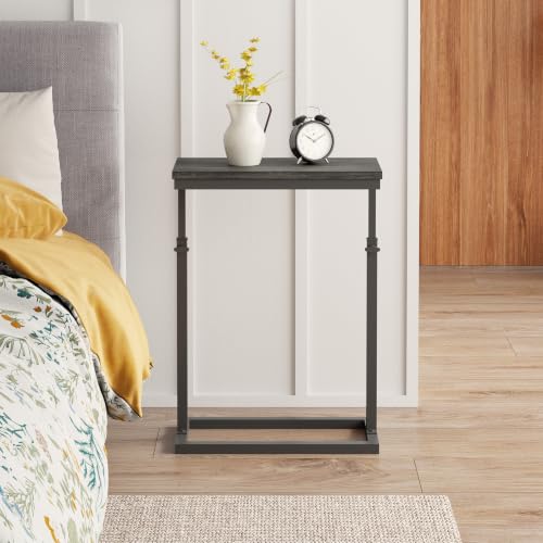 TUTOTAK End Table, Side Table, Tall Couch Table, Sofa Table, Living Room, Bedroom,Grey TB01BY083P - color: Grey, size: 1 Pack, style: Large