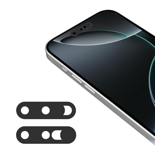 Front Camera Cover Compatible for iPhone 16/16Plus/16Pro/16Pro Max/15/15 Plus/15 Pro/15 Pro Max/14 Pro/14 Pro Max,Webcam Cover Protect Privacy and Security,Not Affect Face ID,Black-Updated Version - color: Black