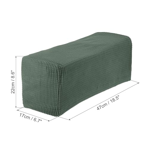 uxcell 2pcs Stretch Armrest Covers for Chairs/Sofas, Couch Arm Covers with Twist Pin, Furniture Protector Slipcovers Green - color: Green