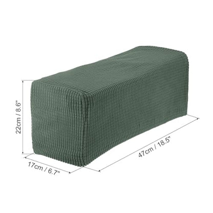 uxcell 2pcs Stretch Armrest Covers for Chairs/Sofas, Couch Arm Covers with Twist Pin, Furniture Protector Slipcovers Green - color: Green