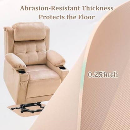 Recliner Pads for Hardwood Floors, Recliner Floor Protectors Furniture Pads to Keep from Sliding Under Swivel Chairs Rubber Non Slip Recliner Mats for Hardwood Floors - size: Sq-Camel-30"x30"