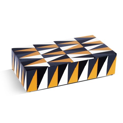 Handicrafts Home Decorative Storage Box with Lid, Decorative Remote Holder Box, Coffee Table Storage Box for Living Room, Console Table & Shelf Decor, Puzzle Guild 10 x 6 x 2.5 (Multicolor Box) - color: PUZZLE-GUILD, size: 10 x 6 x 2.5 Inches
