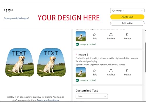 Personalized Car Headrest Cover 2pc Customize Headrest Covers for Auto Decorative Accessories - color: Custom