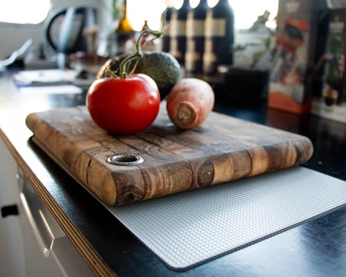 CatTongue Grips Non-Adhesive 8" x 12" Anti-Slip Mat 2-Pack for Oversized & Large Cutting Boards - Multi-Purpose Non-Slip Pad, Drawer Liner & Jar Opener Gripper - Kitchen Essentials (Clear, 2-Pack) - color: Clear, size: 2 Pack