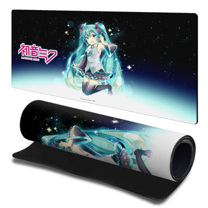 Head Case Designs Officially Licensed Hatsune Miku Night Sky Graphics 23.62 x 11.81 x 0.12 inches (600 x 300 mm) - L Gaming Office Desk PC Keyboard Mouse Mat Pad - color: Night Sky, size: 23.6" x 11.8"