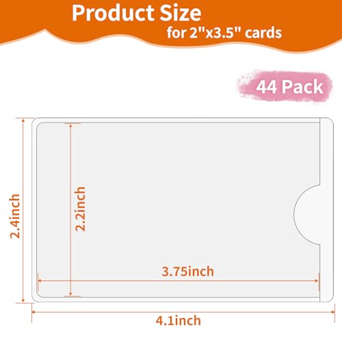 44 Pack Adhesive Pockets, Bin Labels for Storage Bins, Clear Label Holder, Index Card Holder 2x3.5 Inches, Plastic Storage Tote Labels for Organizing Bins Box Drawer - size: 2×3.5 inch