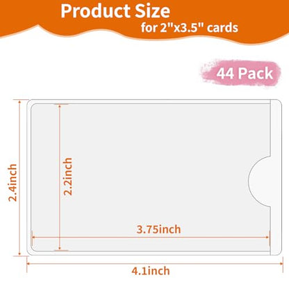 44 Pack Adhesive Pockets, Bin Labels for Storage Bins, Clear Label Holder, Index Card Holder 2x3.5 Inches, Plastic Storage Tote Labels for Organizing Bins Box Drawer - size: 2×3.5 inch