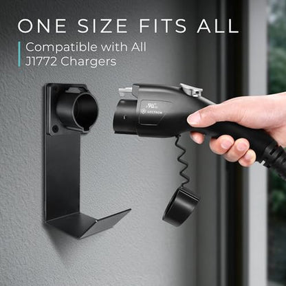 Lectron Electric Vehicle Charger Nozzle Holster Dock & J-Hook Combo for All J1772 Evs - size: J1772 Holder