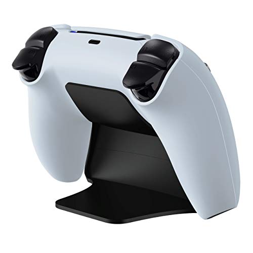 PlayVital 2 Pack Controller Display Stand for ps5, Gamepad Stand Desk Holder for ps5 Controller Accessories with Rubber Pads, Solid Black - color: Solid Black 2 set