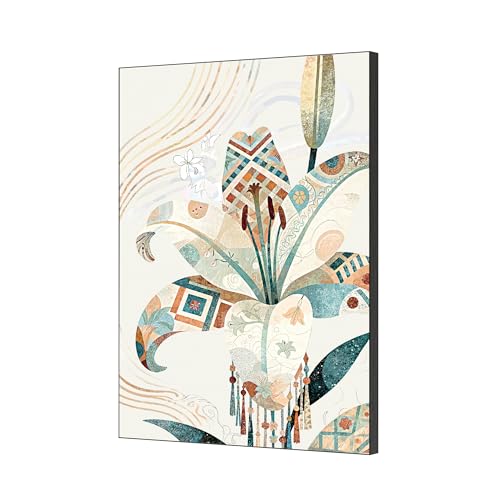 INFINIPANEL Lily Wall Art Print for Bathroom Framed Wall Decor - XPS Waterproof & Lightweight Construction - Perfect for Humid Bathrooms Boho Decor for Home, Bedroom & Living Room -12"×16" - color: Lily