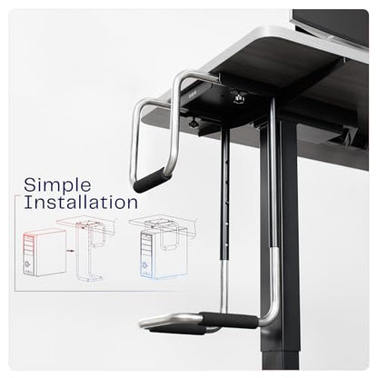 VIVO Heavy Duty Adjustable Under-Desk PC Mount, Computer CPU Holder, Supports up to 66 lbs, MOUNT-PC04A - size: Large