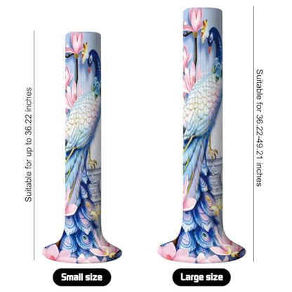 Peacock Lotus Flowers Pattern Tower Fan Dust-Proof Protective Cover for 37-49 Inch Vertical Fan - color: Lotus, size: Large