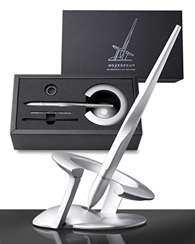 novium Hoverpen Interstellar - German-engineered Ballpoint Pen with Magnetic Features, Starlight Silver - color: Starlight Silver, style: Basic