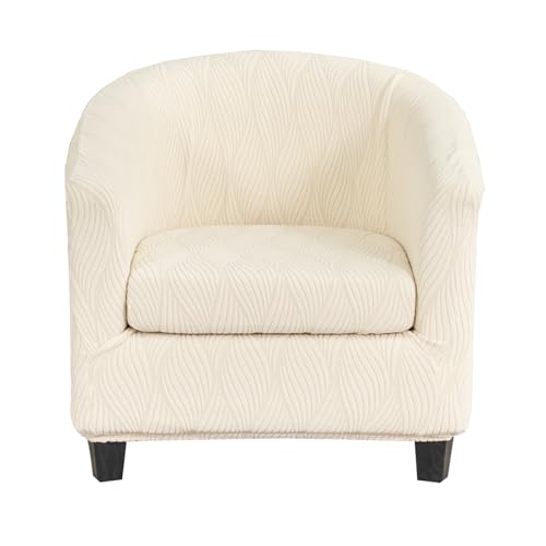 KRFOONN Club Chair Slipcover 2 Piece Stretch Printed Round Barrel Chair Covers Removable Tub Chair Slipcover with Elastic Bottom Chair Coverings Furniture Protector Cover for Living Room, B59 - color: Colorb59