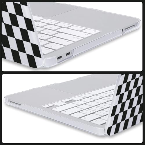 Hard Case for 2026 MacBook Neo 13 A18 Pro A3404 Full Protection Kit with Keyboard Cover Screen Protector Dust Plugs Webcam Cover, Classic Checkered Grid - color: Classic Checkered Grid