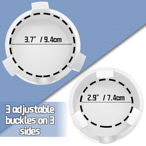 Bonsicoky Anti Spill Cup Holder - Adjustable Plastic Drink Holder - Adhesive Desk Cup Holder for Home Office Couch Table - White - color: White