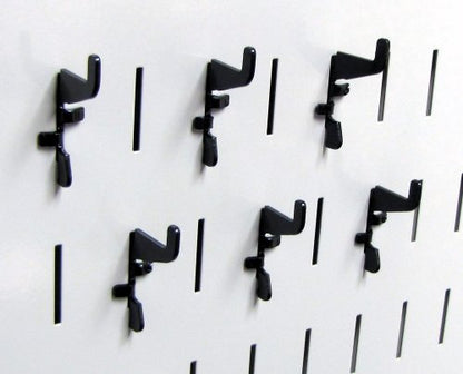 Wall Control Standard Slotted Hook Pack - Slotted Metal Pegboard Hooks Pegboard and Slotted Tool Board - Black - color: Black, size: 6 Count (Pack of 6)