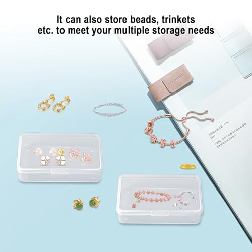 Blank Card Case, 4 Pack Clear Plastic Card Deck Box, Snaps Closed - Storage Box for Base Ball Trading Cards, Business Cards & More - color: 4 PCS Clear