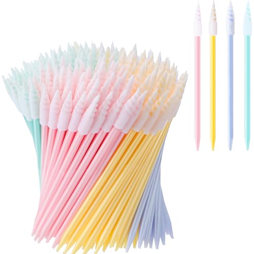 Chinco 200 Pcs Cleaning Swabs 2.56 Inch Sponge Tip Swabs Sticks for Printer Heads, Scanners, Camera Lenses, Chip Hard Disk Industries, Optical Lenses and Optical Equipment Makeup(Multicolor) - color: Multicolor