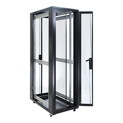Aeons 42U Professional Network Server Rack Cabinet Enclosure 1000mm 39.5" Deep Computer Electronics Data Equipment Rack Vented Door Server-Depth Black (Pre-Assembled) - style: 42U-40"D [Vented]