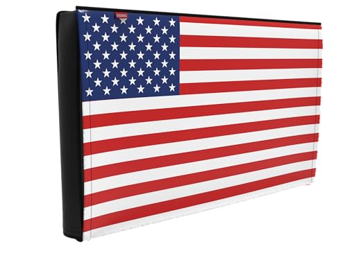 Outdoor 22"-24"-26" TV Set Cover,Scratch Resistant Liner Protect LED Screen Best-Compatible with Standard Mounts and Stands (American Flag) - size: 22"-24"-26"