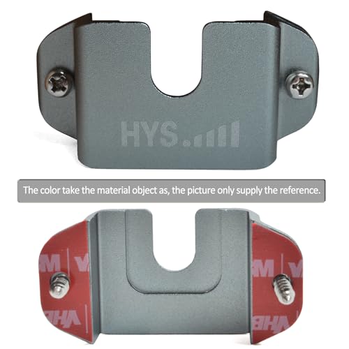 HYS Aluminium Alloy Car Mount Kit for CB, VHF & UHF Radios, Handheld Radio Bracket with Hand Mic Holder and Base, 2pcs, Gray - color: Gray, size: 2 Pieces