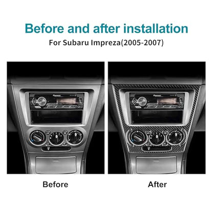 AIRSPEED for Subaru Impreza 2005 2006 2007 Center Screen AC Button Frame Cover Carbon Fiber Center Console Air Condition Button Interior Trim Accessories, Black - color: AC Button Frame Black