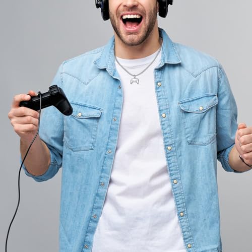 Gamer Gifts for Teen Boy Game Controller Necklace for Boy Men Birthday Christmas Graduation Stuff Gaming Jewelry