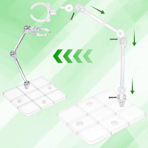 CIATBYYJ 2Pcs Action Figure Stand Assembly Action Figure Display Holder Base Universal Humanoid Model Support Display Stand