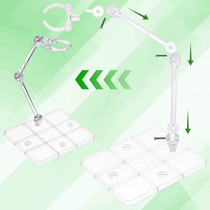 CIATBYYJ 2Pcs Action Figure Stand Assembly Action Figure Display Holder Base Universal Humanoid Model Support Display Stand