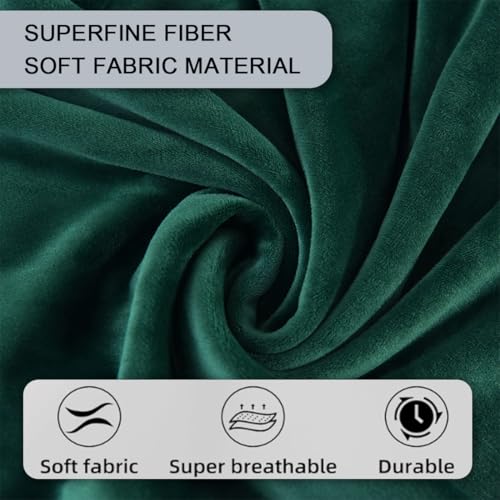 Velvet Armrest Covers for Chairs and Sofas Soft Stretch Couch Arm Cover Set of 2 Non Slip Sofa Armrest Slipcover Furniture Protector for Sofa, Couch, Armchair, Recliner, Green - color: Green