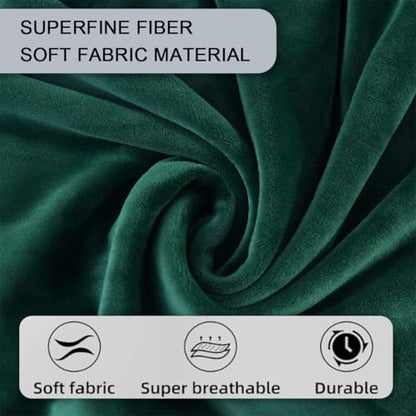 Velvet Armrest Covers for Chairs and Sofas Soft Stretch Couch Arm Cover Set of 2 Non Slip Sofa Armrest Slipcover Furniture Protector for Sofa, Couch, Armchair, Recliner, Green - color: Green