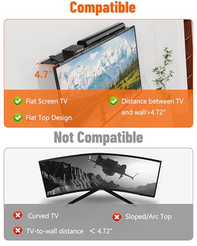 Soundbar Mount, No Drilling Steel TV Top Shelf Fits Most of Sound Bars Up to 15 Lbs, Universal Sound Bar TV Mount Bracket, Sound Bar Stand Compatible with Samsung, Sony, LG,Bose, 33.8x4.7inch - size: 33.8"