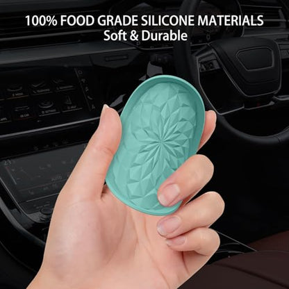 ME.FAN Car Coasters for Cup Holders [4 Pack] - 2.75in Silicone Auto Mug Mats - Universal Non-Slip Recessed Car Interior Accessories Teal Blue - color: 4pack-teal Blue