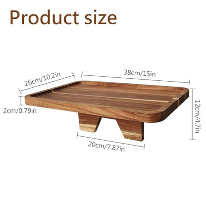 2PCS Sofa Tray, Solid Wood Tray Table Foldable, Couch Desk No Odor for Drinks Snacks Phone Remote Control (Square-Shaped) - size: Square-2PCS